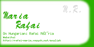 maria rafai business card